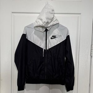 Nike Black and White Windbreaker Jacket